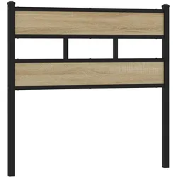 vidaXL Ersatz-Kopfteil Sonoma-Eiche 80 cm Eisen und Holzwerkstoff