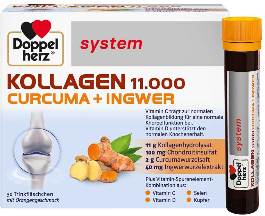 Doppelherz system Kollagen 11.000 Curcuma + Ingwer 30X25ml