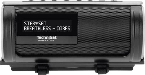 TechniSat DIGITRADIO Bike 1 Taschenradio DAB+, DAB, UKW Bluetooth wasserdicht, spritzwassergeschützt, wiederaufladbar Schwarz, Silber
