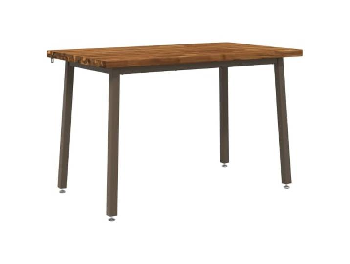 LKJephalotrope Esstisch Massivholz Akazie 120x70 cm Holztisch Küchentisch Rechteckiger Tisch aus Akazienholz mit verzinktem Stahlgestell und verstellbaren Füßen für Esszimmer und Wohnzimmer.