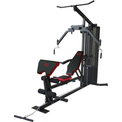 Kraftstation "Multi-Gym Competition", schwarz (schwarz, rot), MOTIVE FITNESS BY U.N.O., KraftstationenB:103cm H:212cm L:250cm, max. Benutzergewicht 120 kg, max. Trainingsgewicht 45 kg, B:103cm H:212cm L:250cm