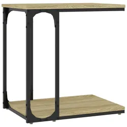 Décoshop26 - C-förmiger Beistelltisch 50 x 35 x 52 cm Holzwerkstoff und Stahl DEC032419