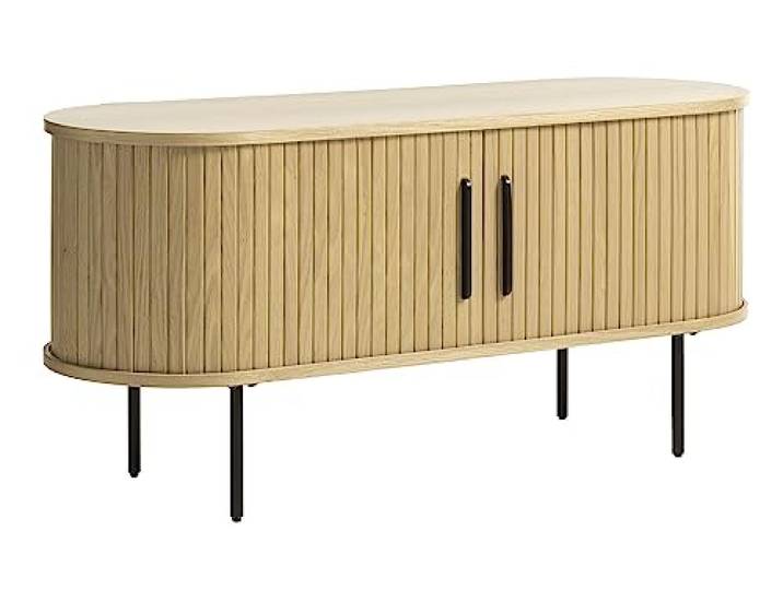 möbelando TV-Schrank >Nerja< in Eiche furniert - 120x56x40 (BxHxT)