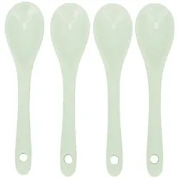 Löffel 4tlg. Porzellan Weiß 10 cm