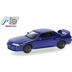 Herpa MicroCity Nissan Skyline GTR32 blau Modellauto 1:87 H0