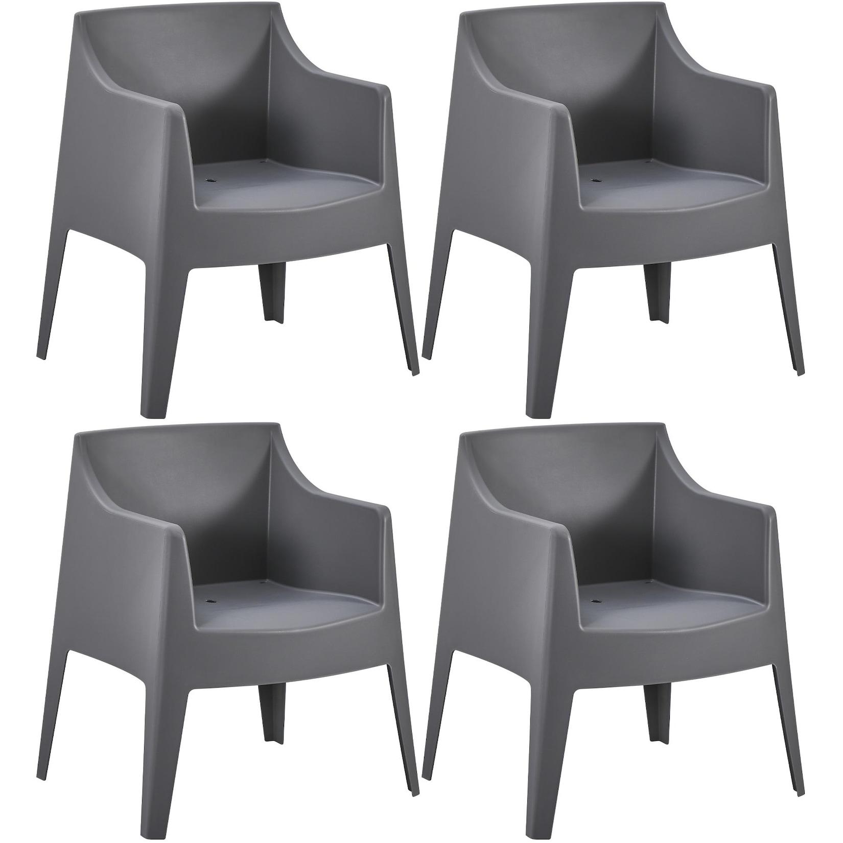 CLP 4er Set Stühle Bartal Farbe: dunkelgrau