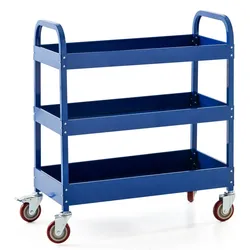 Tech-Craft Werkzeugrollwagen mit 3 Ablagen 80x 41x 78 cm blau