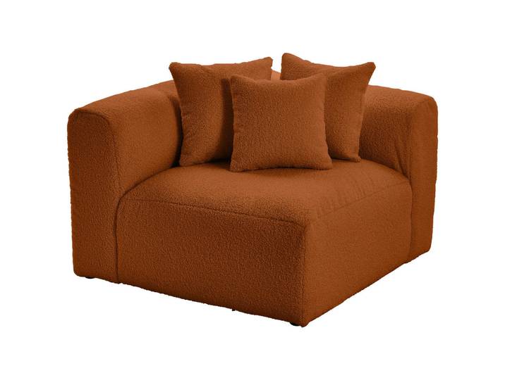 Livetastic Sofaelement Bloom, Rost, 1-Sitzer, 115x70x115 cm, Made in EU, erweiterbar, Rücken echt, individuell planbar, Wohnzimmer, Sofas & Couches, Sofas, Modulsofas