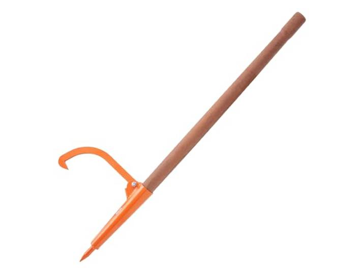 VEVOR Cric à bûches 1180 mm\, lève-bûches à Manche en Bois de 45\,7 cm\, lève-Tronc d'arbre Robuste résistant à la Rouille\, Outil d'exploitation forestière\, pour Rouler\, soulever et Tourner Les bûches