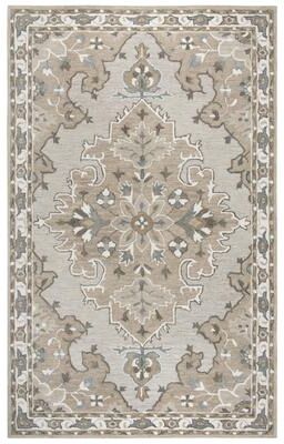 Alora Decor Cascade Floral Medallion Hand-Tufted Wool Area Rug.