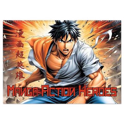 Manga Action Heroes (Wandkalender 2027 DIN A2 quer), CALVENDO Monatskalender