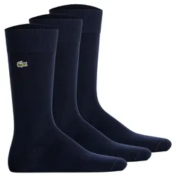 LACOSTE Herren Socken, 3er Pack - Socks, Business, Baumwoll-Mix, Logo, einfarbig Blau / 43-46