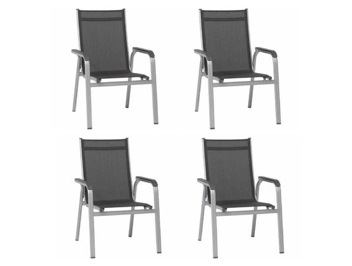 Kettler Basic Plus Stapelsessel-Set Aluminium/Textilene