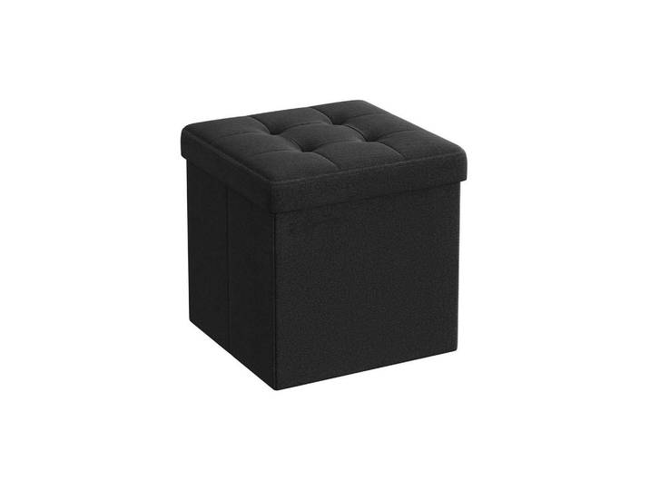 Hansiro Sitzbank Lisbon, Schwarz, Holzwerkstoff, 30x30x30 cm, Wohnzimmer, Sessel, Hocker, Sitzhocker