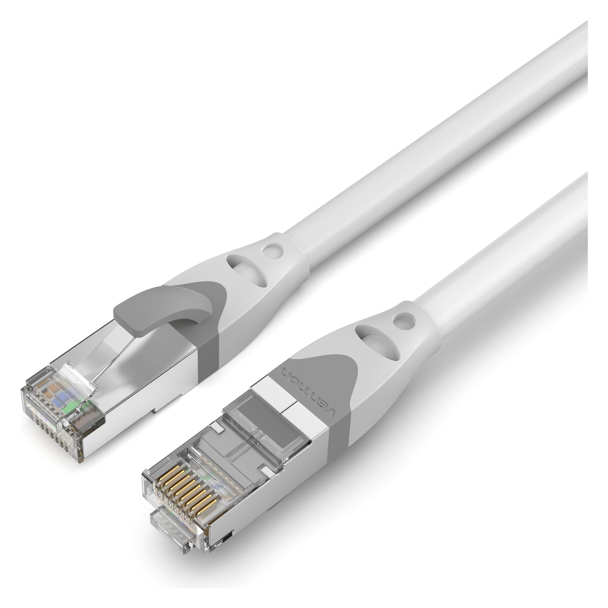 Vention RJ45-Netzwerkkabel der Kategorie 6A SFTP (S/FTP), gerade, 20 m (grau) (S/FTP, CAT6a, 20 m) (IBHHQ)