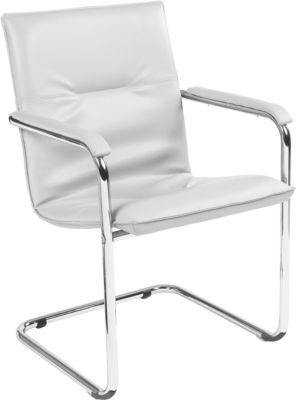 Nowy Styl Freischwinger Rumba, Kunstleder, weiß