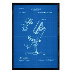 POSTER Vintage Patent – Microscope A3 Rahmenlos