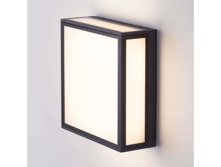 LED-Wandleuchte 22 x 22cm Schwarz/Weiß/Schwarz/Weiß