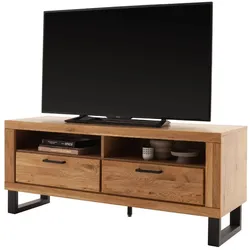 TV Board Lowboard in Wildeichefarben mit zwei Schubladen