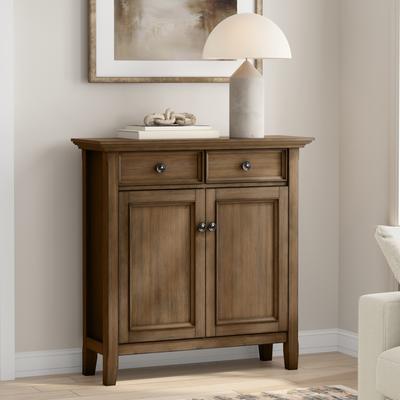 "WYNDENHALL Halifax SOLID WOOD 36"" Wide Transitional Entryway Storage Cabinet - 12""D x 36"" W x 36""H"