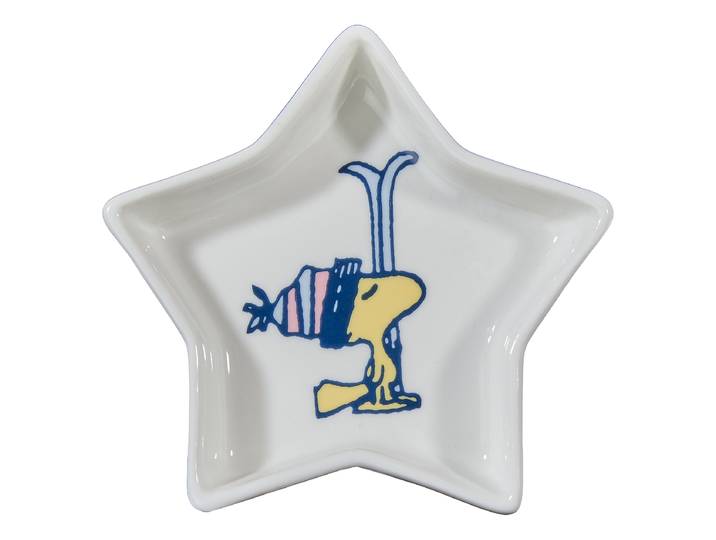 Schmuckteller Woodstock Ski 10 x 2 x 10cm Weiß/Weiß