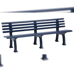 Blome Gartenbank Juist 4-Sitzer, 2 Standfüßen & Lehne, Blau, von PROREGAL