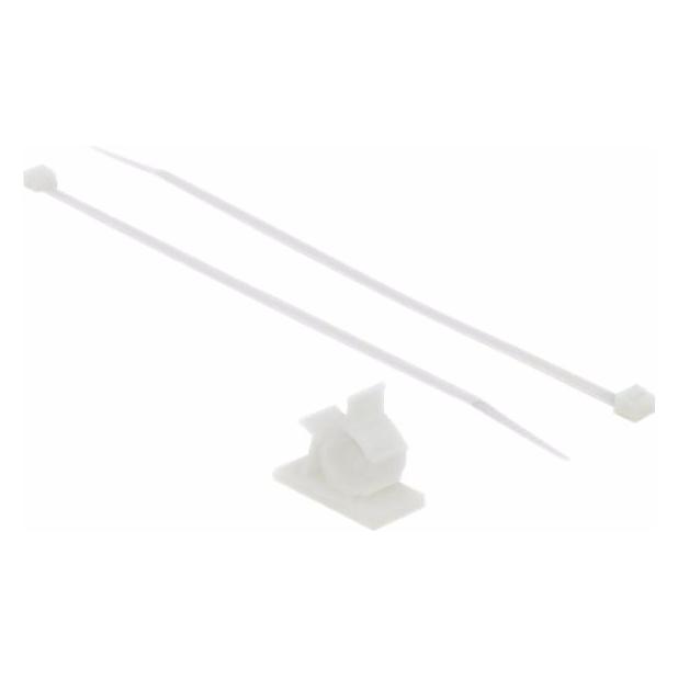Delock Kabelbinder-Kit - Tisch montierbar, geeignet für Wandmontage (37 mm, 10 Stk.) (18879)