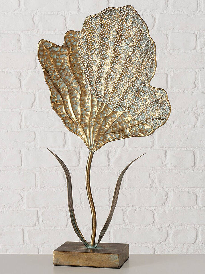 Boltze Dekoaufsteller "Ombretta" in Gold/ Braun - (H)57,5 cm - onesize