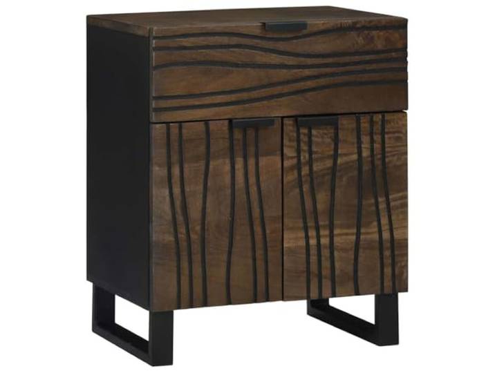 LMTYOENFG Nachttisch Walnussbraun 50x33x60cm Nachtkonsole Holzwerkstoff Vielseitiger Stauraum mit Fach und Schublade für ein aufgeräumtes Schlafzimmer, ergänzt durch solide Standbeine.