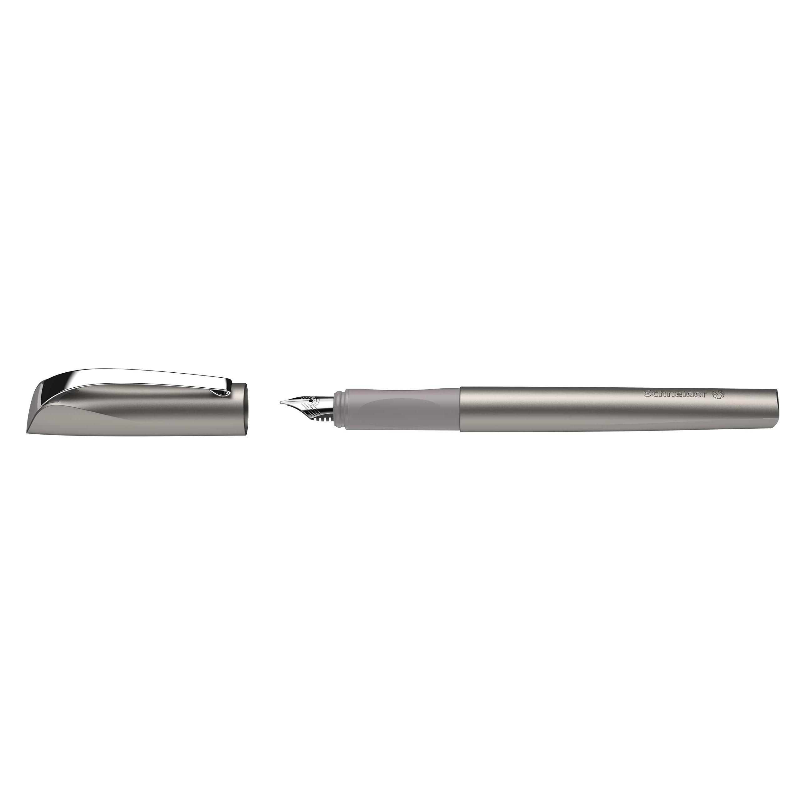 Schneider 168621 Ceod Shiny Füller (Rechts- und Linkshänder, M-Feder, inkl. Tintenpatrone königsblau (1x) (168621)
