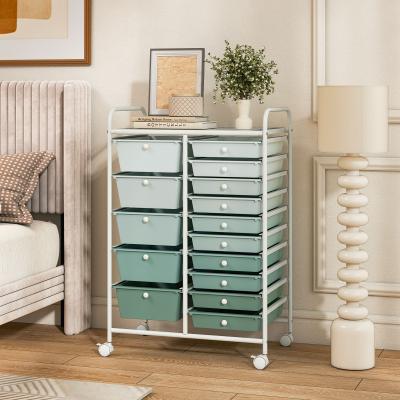 Lirago 15-Drawer Utility Rolling Cart with Drawers Multi-Use Storage