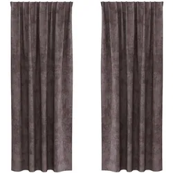 vidaXL Samtvorhänge mit Vorhängen 2 pcs Braun 260 x 140 cm Samt