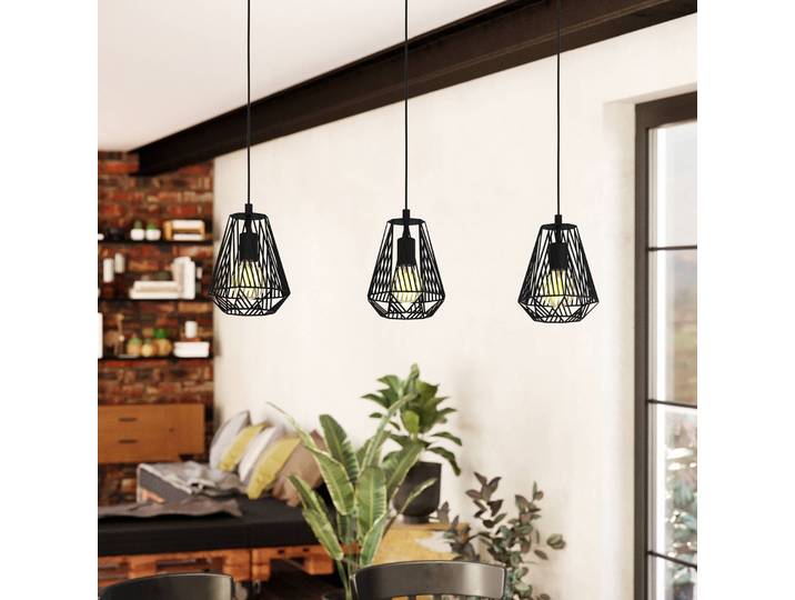 EGLO Hängeleuchte Stype, dimmbar, schwarz, für Wohn- / Esszimmer, Metall