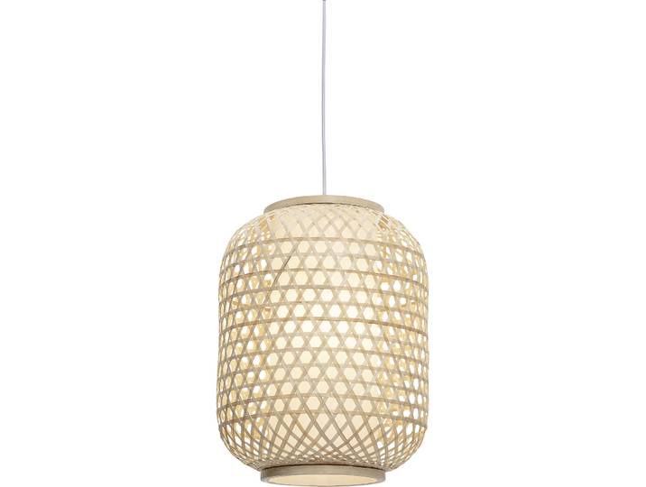 Pendellampe Soprana Nature/Weiss Bambus B 30 cm