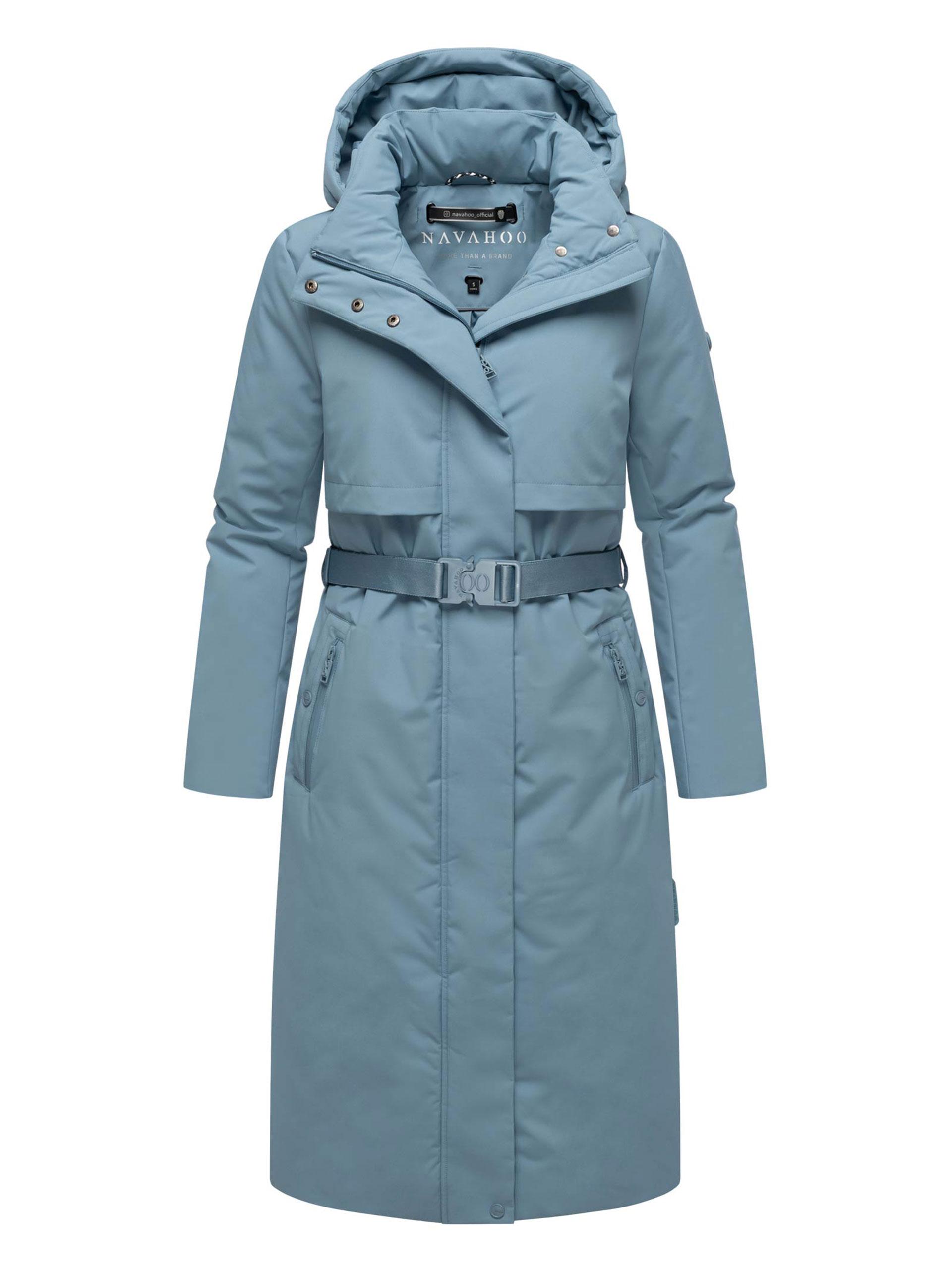 Navahoo Damen Winterparka WALDBUMMLER – wetterfest & stilvoll mit Taillengürtel