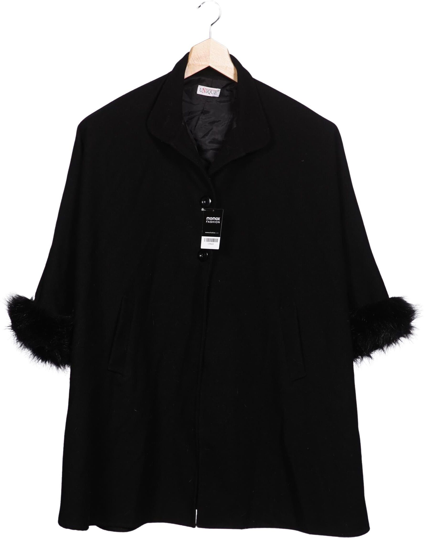 Forever Unique Damen Mantel, Schwarz, Gr. Onesize, kein / Etikett - Second Hand