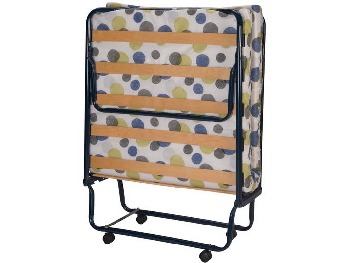 Lit d'appoint pliant avec matelas et sommier 120x190