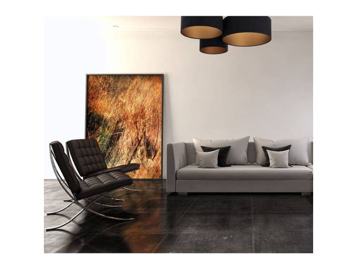 Plafonnier triple cylindre en velours, trio