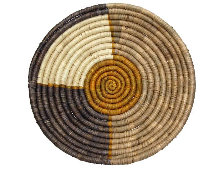Dekoration Natural lila/senf Seegras D 44 cm
