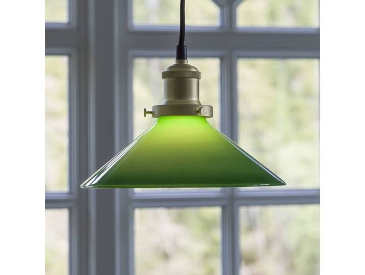 PR Home Hängeleuchte August, grün, Ø 25 cm dimmbar, grün, für Wohn- / Esszimmer, Glas, Design, Pendelleuchte