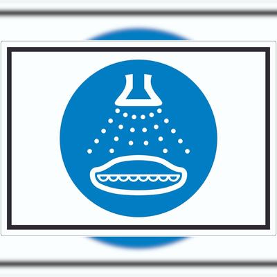 HB-Druck Wassersprühanlage einschalten beim Aussetzvorgang Symbol Aufkleber A4 (210x297mm)