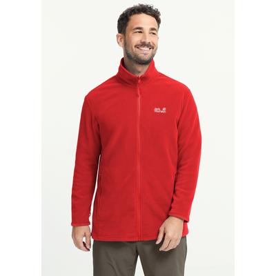 Fleecejacke JACK WOLFSKIN "TAUNUS 100 FZ M", Herren, Gr. XXXL (60), rot (sirenrot), Obermaterial: 100% POLYESTER. Futter: 100% POLYESTER, Jacken Fleecejacke, 3-in-1 System-kompatibel, mit Verbindungsschlaufen, aus Polyester