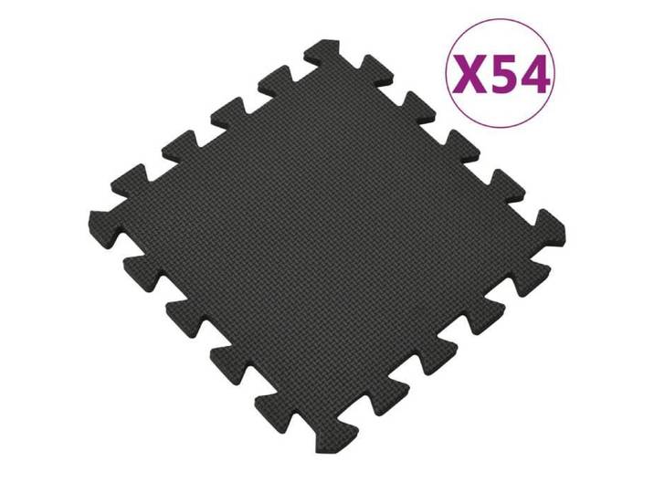 Tapis de sol-Tapis de salon-Tapis Chambre-Tapis d'intérieur 54 pcs 4 86㎡ Mousse EVA Noir 101419