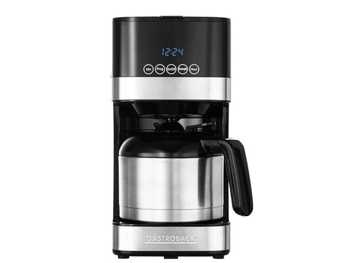 GASTROBACK Design Filterkaffeemaschine Essential S, Schwarz-silber