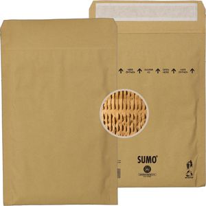 Sumo Polsterversandtaschen Typ D, für Format B5, 175 x 265mm Innenmaß, braun, haftklebend, 100 Stück