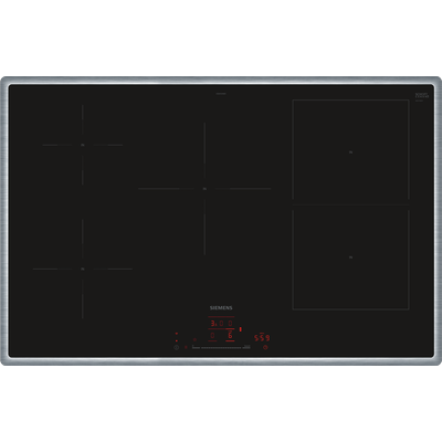 SIEMENS Induktions-Kochfeld "ED845HWB1E", schwarz, B:80,2cm H:5,5cm T:52,3cm, Kochfelder, Mehr Flexibilität beim Kochen dank varioInduktion Kochfeld
