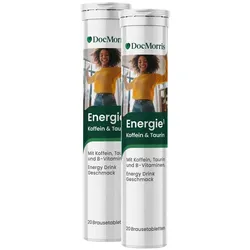 DocMorris Energie Coffein & Taurin Doppelpack 2X20 St