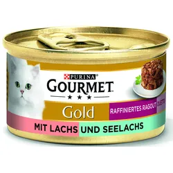 Gourmet Gold Raffiniertes Ragout Duetto mit Lachs und Seelachs 12x85 g