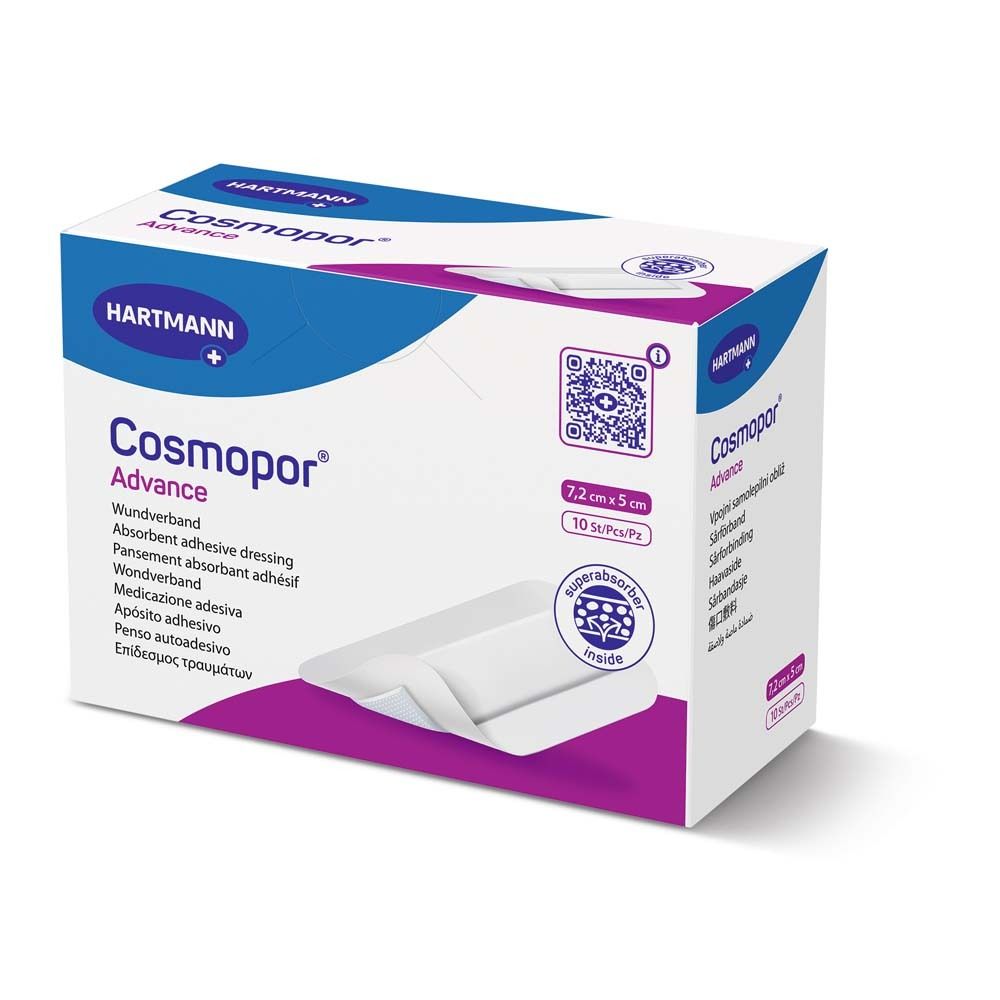 Cosmopor Advance Wundverband 5x7,2 cm 10 St Pflaster