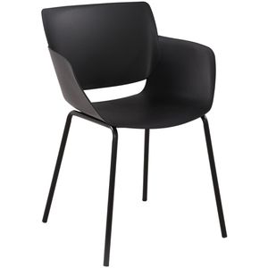 CLP Gartenstuhl Alpena, 324272, Kunststoff, Niedriglehner, schwarz